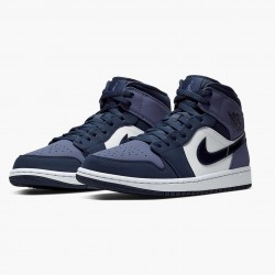 Air Jordan 1 Mid "Sanded Lila" Obsidian/Sanded Lila/Weiß 554724 445 Herren/Damen AJ1 Jordan Sneakers