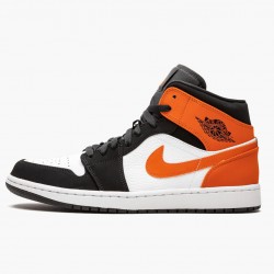 Air Jordan 1 Mid "Shattered Backboard" Schwarz/Weiß-Starfish 554724 058 AJ1 Sneakers