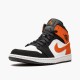 Air Jordan 1 Mid Shattered Backboard Schwarz/Weiß-Starfish 554724 058 AJ1 Sneakers