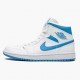 Air Jordan 1 Mid UNC University Blau/Weiß AJ1 Sneakers BQ6472 114