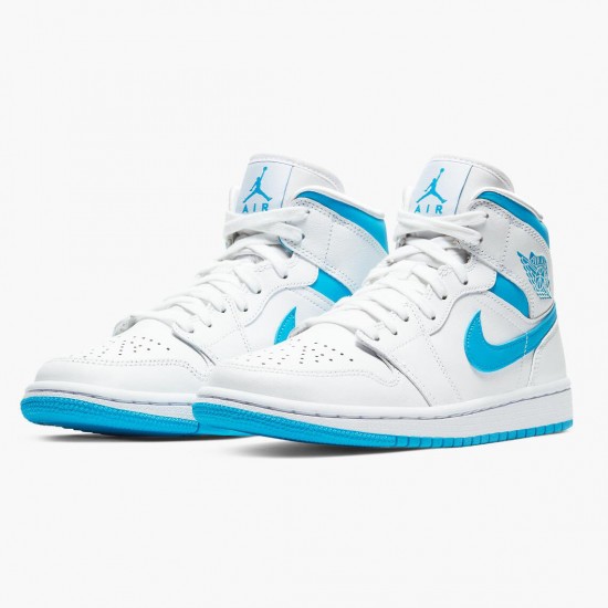 Air Jordan 1 Mid UNC University Blau/Weiß AJ1 Sneakers BQ6472 114