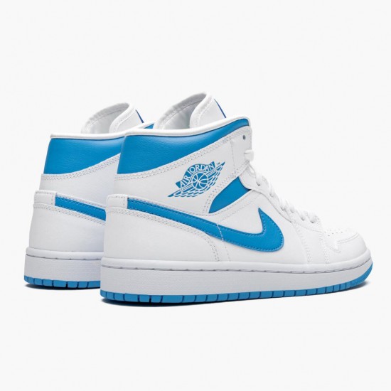 Air Jordan 1 Mid UNC University Blau/Weiß AJ1 Sneakers BQ6472 114