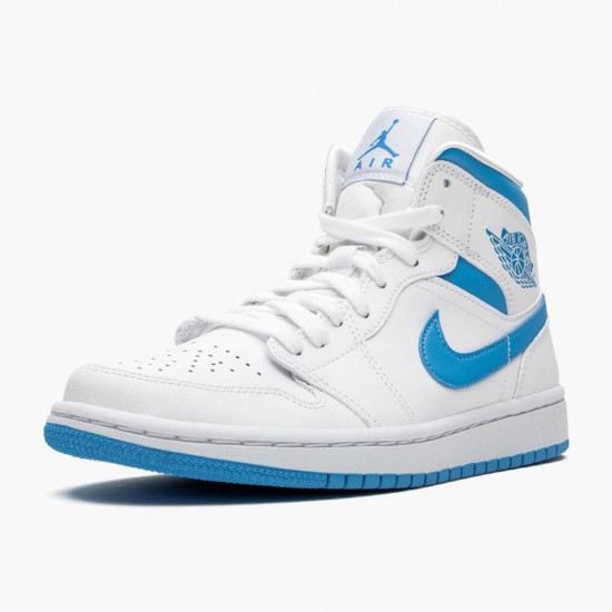 Air Jordan 1 Mid UNC University Blau/Weiß AJ1 Sneakers BQ6472 114