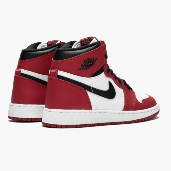 Air Jordan 1 Retro Chicago Weiß/Schwarz-Varsity Rot 575441 101 Herren/Damen AJ1 Jordan Sneakers