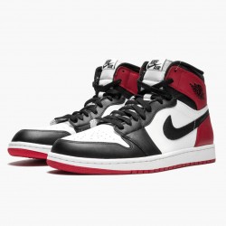 Air Jordan 1 Retro High "Schwarz Toe" Weiß/Schwarz-Gym Rot 555088 184 Herren AJ1 Jordan Sneakers