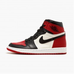 Air Jordan 1 Retro High "Bred Toe" Rot/Schwarz/Weiß 555088 610 Herren/Damen AJ1 Sneakers