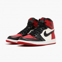 Air Jordan 1 Retro High "Bred Toe" Rot/Schwarz/Weiß 555088 610 Herren/Damen AJ1 Sneakers