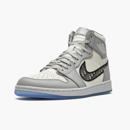 Air Jordan 1 Retro High Wolf Grau/Sail-Photon Dust-Whi CN8607 002 Herren/Damen AJ1 Jordan Sneakers