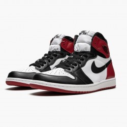 Air Jordan 1 Retro High OG "Schwarz Toe" Weiß/Schwarz-Varsity Rot 555088 125 Herren AJ1 Sneakers