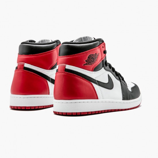 Air Jordan 1 Retro High OG Schwarz Toe Weiß/Schwarz-Varsity Rot 555088 125 Herren AJ1 Sneakers