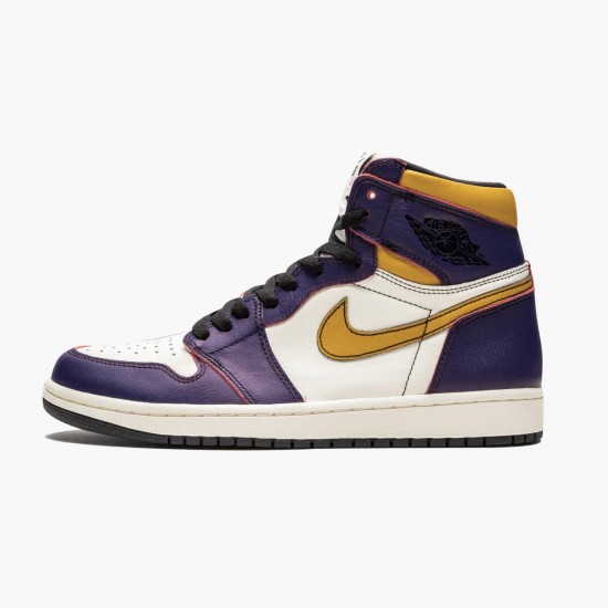 Air Jordan 1 Retro High OG Defiant SB LA to Chicago Lila/Sail-University Gold-Bl CD6578 507 Herren/Damen AJ1 Jordan Sneakers