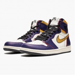 Air Jordan 1 Retro High OG Defiant SB "LA to Chicago" Lila/Sail-University Gold-Bl CD6578 507 Herren/Damen AJ1 Jordan Sneakers