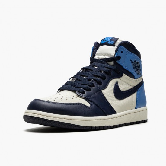 Air Jordan 1 Retro High OG Obsidian/University Blau 555088 140 AJ1 Sneakers