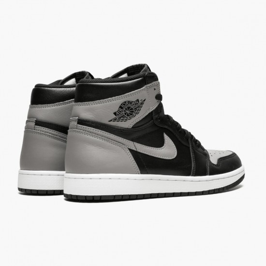 Air Jordan 1 Retro High Shadow Schwarz/Medium-Grau Weiß 555088 013 Herren AJ1 Jordan Sneakers