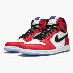 Air Jordan 1 Retro High "Spider-Man Origin Story" Gym Rot/Schwarz-Weiß-Photo Blau 555088 602 Herren AJ1 Jordan Sneakers