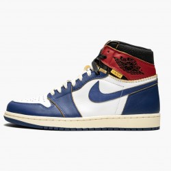 Air Jordan 1 Retro High Union Los Angeles "Storm Blau" Weiß/Stormblue-Varsity Rot BV1300 146 Herren AJ1 Jordan Sneakers