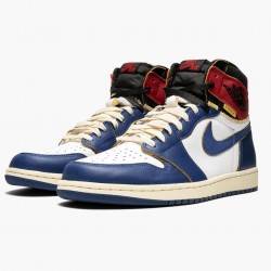 Air Jordan 1 Retro High Union Los Angeles "Storm Blau" Weiß/Stormblue-Varsity Rot BV1300 146 Herren AJ1 Jordan Sneakers