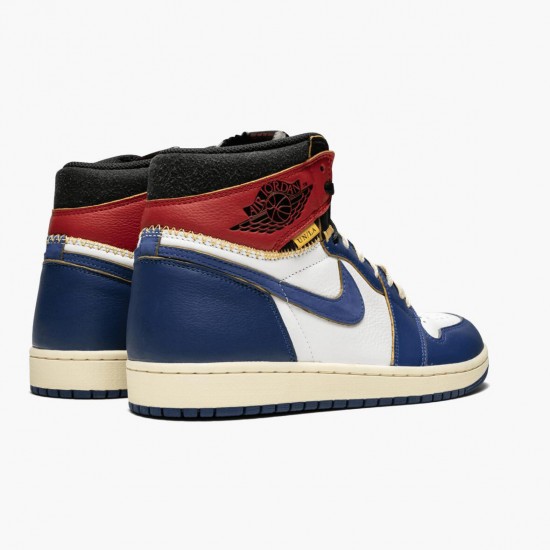 Air Jordan 1 Retro High Union Los Angeles Storm Blau Weiß/Stormblue-Varsity Rot BV1300 146 Herren AJ1 Jordan Sneakers