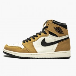 Air Jordan 1 "Rookie of the Year" Golden Harvest/Schwarz-Sail 555088 700 Herren/Damen AJ1 Jordan Sneakers