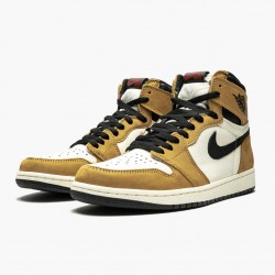 Air Jordan 1 "Rookie of the Year" Golden Harvest/Schwarz-Sail 555088 700 Herren/Damen AJ1 Jordan Sneakers