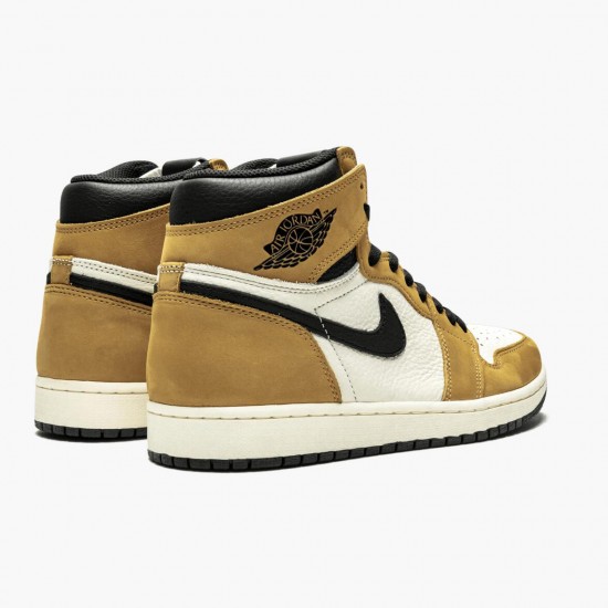 Air Jordan 1 Rookie of the Year Golden Harvest/Schwarz-Sail 555088 700 Herren/Damen AJ1 Jordan Sneakers