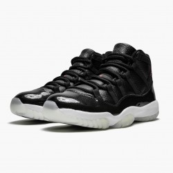 Air Jordan 11 Retro "72-10" Herren/Damen 378037 002 Schwarz Gym Rot-Weiß-Anthracite AJ11 Schwarz Jordan Sneakers