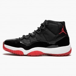 Air Jordan 11 Retro "Bred" Herren 378037 010 Schwarz/Varsity Rot-Weiß AJ11 Schwarz Jordan Sneakers