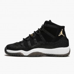 Air Jordan 11 Retro "Heiress Schwarz Stingray" Herren/Damen 852625 030 Schwarz/Metallic Gold-Weiß AJ11 Schwarz Jordan Sneakers