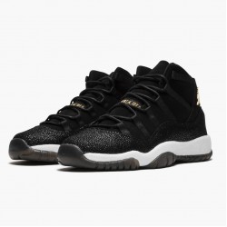 Air Jordan 11 Retro "Heiress Schwarz Stingray" Herren/Damen 852625 030 Schwarz/Metallic Gold-Weiß AJ11 Schwarz Jordan Sneakers