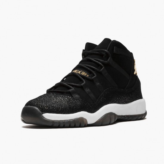 Air Jordan 11 Retro Heiress Schwarz Stingray Herren/Damen 852625 030 Schwarz/Metallic Gold-Weiß AJ11 Schwarz Jordan Sneakers