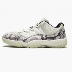 Air Jordan 11 Retro Low "Snake Light Bone" Herren/Damen CD6846 002 Light Bone/Smoke Grau/Weiß-Bl AJ11 Schwarz Jordan Sneakers