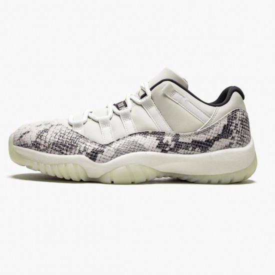 Air Jordan 11 Retro Low Snake Light Bone Herren/Damen CD6846 002 Light Bone/Smoke Grau/Weiß-Bl AJ11 Schwarz Jordan Sneakers