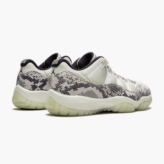 Air Jordan 11 Retro Low Snake Light Bone Herren/Damen CD6846 002 Light Bone/Smoke Grau/Weiß-Bl AJ11 Schwarz Jordan Sneakers