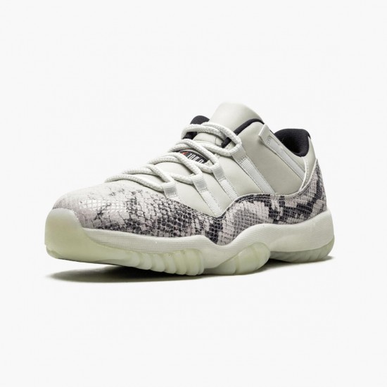 Air Jordan 11 Retro Low Snake Light Bone Herren/Damen CD6846 002 Light Bone/Smoke Grau/Weiß-Bl AJ11 Schwarz Jordan Sneakers