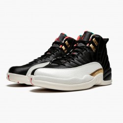 Air Jordan 12 Retro 2019 CNY "Chinese New Year" Schwarz/True Rot-Sail Noir CI2977 006 AJ12 Sneakers