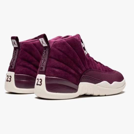 Air Jordan 12 Retro Bordeaux Herren AJ12 130690 617 Bordeaux/Sail-Metallic Silber Jordan Sneakers