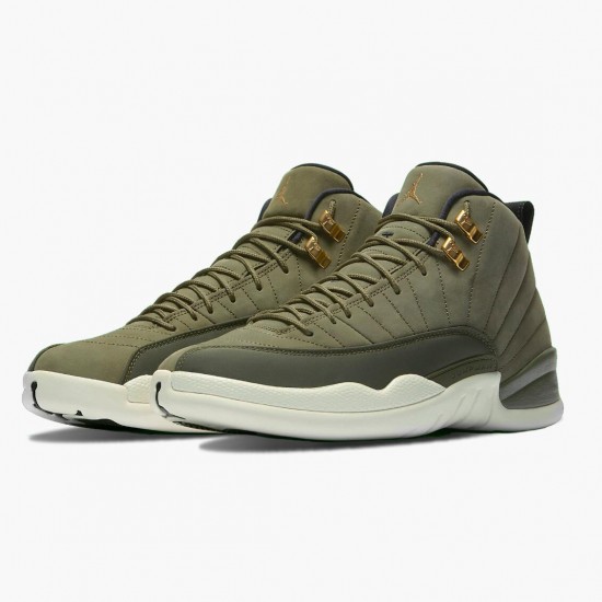 Air Jordan 12 Retro Chris Paul Class of 2003 Herren AJ12 130690 301 Olive Canvas/Sail/Schwarz-Metall Jordan Sneakers