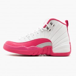 Air Jordan 12 Retro "Dynamic Rosa" Damen AJ12 510815 109 Weiß/Vivid Rosa-Mtllc Silber Jordan Sneakers