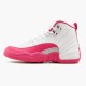 Air Jordan 12 Retro Dynamic Rosa Damen AJ12 510815 109 Weiß/Vivid Rosa-Mtllc Silber Jordan Sneakers