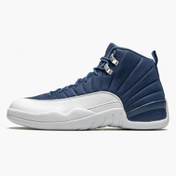 Air Jordan 12 Retro "Indigo" Herren AJ12 130690 404 Stone Blau/Legend Blau-Obsidia Jordan Sneakers