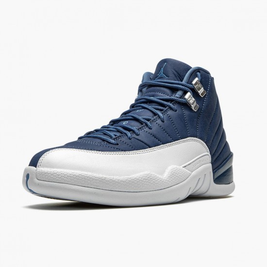 Air Jordan 12 Retro Indigo Herren AJ12 130690 404 Stone Blau/Legend Blau-Obsidia Jordan Sneakers