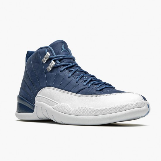 Air Jordan 12 Retro Indigo Herren AJ12 130690 404 Stone Blau/Legend Blau-Obsidia Jordan Sneakers