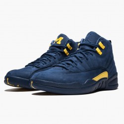 Air Jordan 12 Retro "Michigan" Herren AJ12 BQ3180 407 College Navy/Amarillo Jordan Sneakers