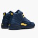 Air Jordan 12 Retro Michigan Herren AJ12 BQ3180 407 College Navy/Amarillo Jordan Sneakers