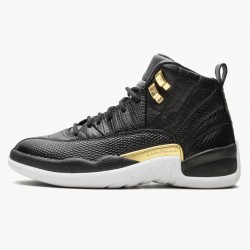 Air Jordan 12 Retro "Reptile" Herren/Damen AJ12 AO6068 007 Schwarz/Metallic-Gold Weiß Jordan Sneakers