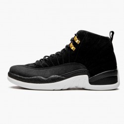 Air Jordan 12 Retro "Reverse Taxi" Herren AJ12 130690 017 Schwarz/Gold-Weiß Jordan Sneakers