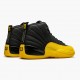 Air Jordan 12 Retro University Gold Herren AJ12 130690 070 Schwarz/Schwarz-University Gold Jordan Sneakers