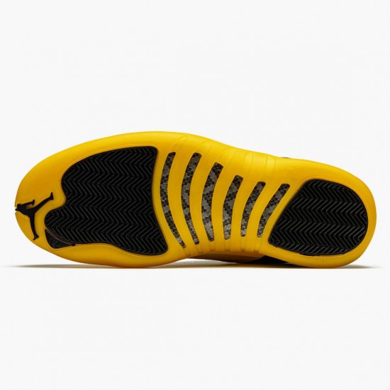 Air Jordan 12 Retro University Gold Herren AJ12 130690 070 Schwarz/Schwarz-University Gold Jordan Sneakers