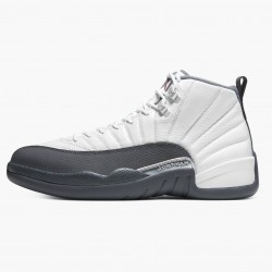 Air Jordan 12 Retro Weiß "Dark Grau" Herren AJ12 130690 160 Weiß/Dark Grau-Gym Rot Jordan Sneakers