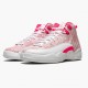 Air Jordan 12 Retro GS Arctic Rosa 510815 101 Weiß/Arctic Punch-Hyper Rosa Damen AJ12 Jordan Sneakers